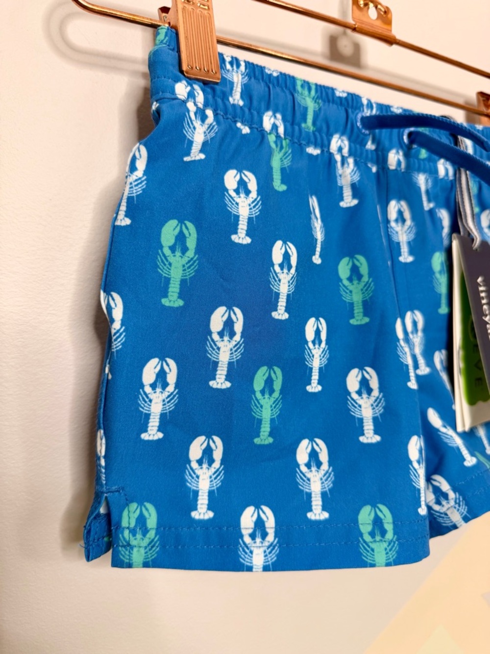 Vineyard Vines Blue Lobster Swim Trunks with Green Accents - Picture 3 of 5